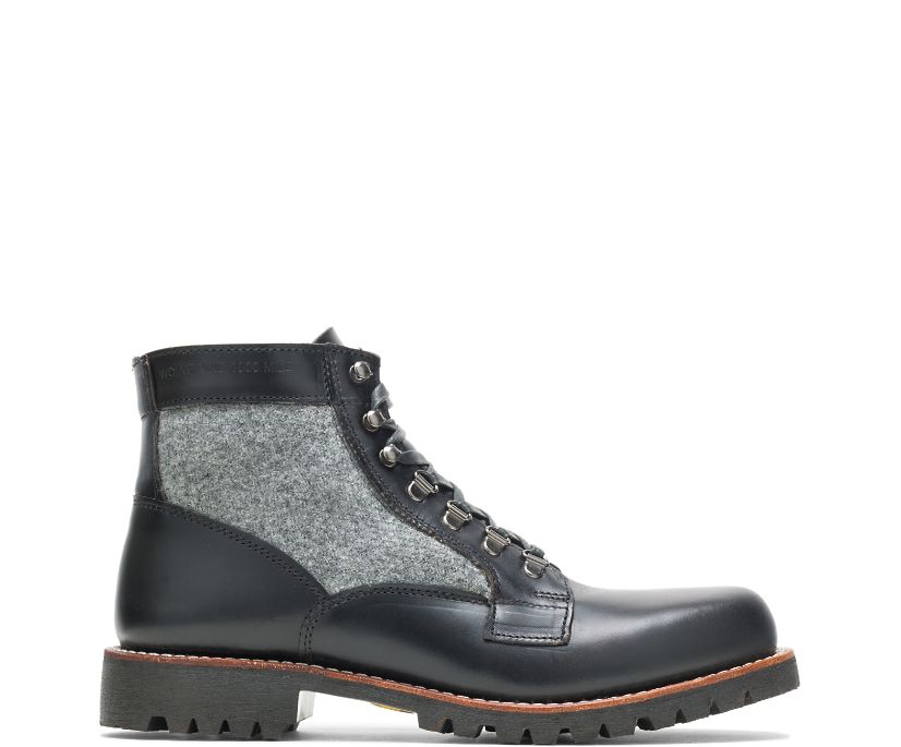 Bottes Wolverine Faribault x 1000 Mile Plain-Toe Rugged Homme - Noir/Grise (MOX051823)